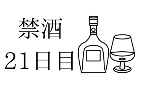 禁酒21日目。体調、メンタルに変化が。