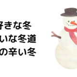 大好きな冬 大嫌いな冬道 寒さの辛い冬